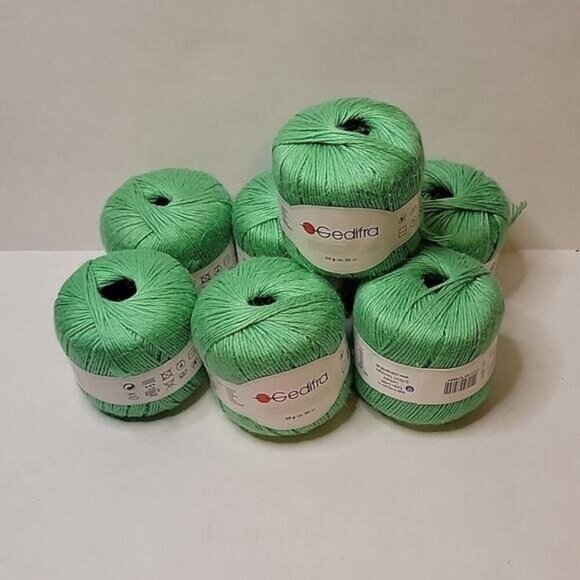 Lot of 8 Skeins Gedifra Korella Discontinued Linen Blend Worsted Yarn Color 8469 - Picture 1 of 4